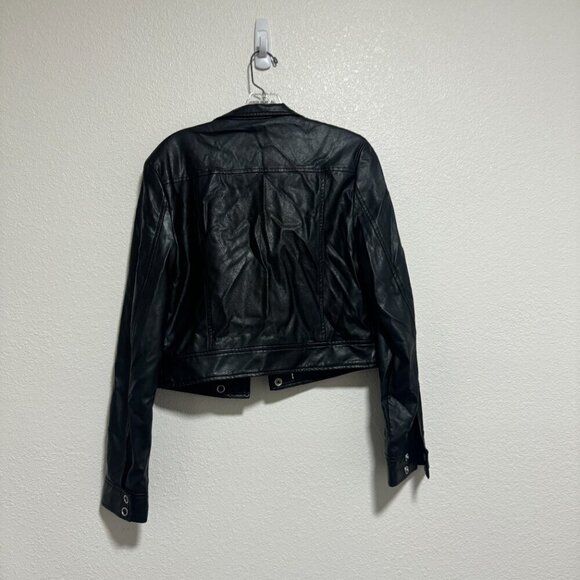 🦋 I AM GIA Reika Black Moto Jacket Medium Retro Whimsygoth Emo Casual Skater - Picture 6 of 6